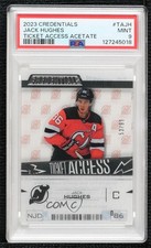 2023 Credentials Ticket Access Acetate 53/99 Jack Hughes #TA-JH PSA 9 MINT 1af2