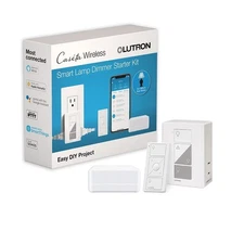 Lutron Caseta Smart Start Kit for Lamps, Plug-in Lamp Dimmer with S... Fast Ship