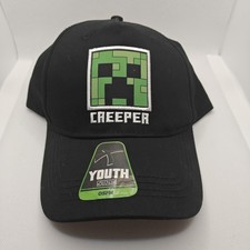 New Minecraft Creeper Hat Cap Youth Snapback Adjustable OSFM Boys Or Girls