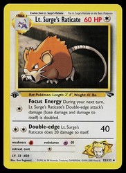 Lt. Surge's Raticate 53/132 Gym Challenge Uncommon