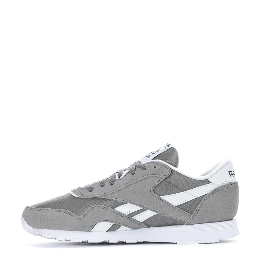 Reebok Classic Nylon Mens Sneakers Tennis Shoes, Pure Grey5/Footwear White/Footw