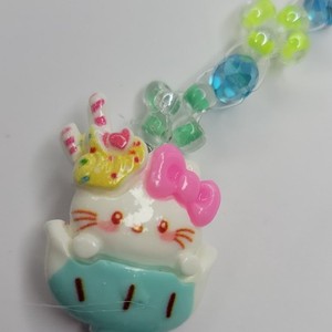 Hello Kitty Beaded Phone  Charm Multicolor, Backpack Accessories,