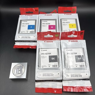 Canon PFI-107 Tintenpatronentank ORIGINAL 130ml Abgelaufen Neu Ungeöffnet 5er...