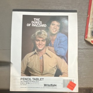 The Dukes of Hazzard Pencil Tablet 50 Sheets Ruled Television Series