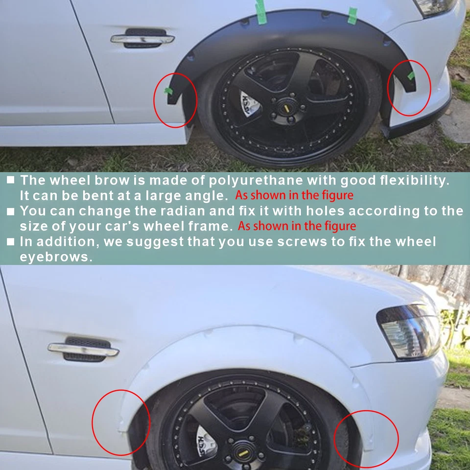 4X 35" For Nissan Murano Universal Fender Flares Wheel Arches Wide Body Kit Foto 4 de 4