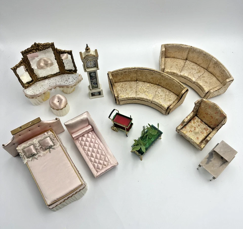 Ideal Miniature Dollhouse Furniture Petite Princess Fantasy 11 Pc Lot - Image 3 of 4
