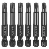 "Magnetische Torx-Schraubendreherbits FüR T27, 6-Tlg., 1/4\", 50Mm, Schwarz"