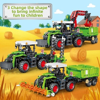 3 in 1 Technik Traktor Harvester Bausteine 1480 Teile Klemmbausteine Geschenke