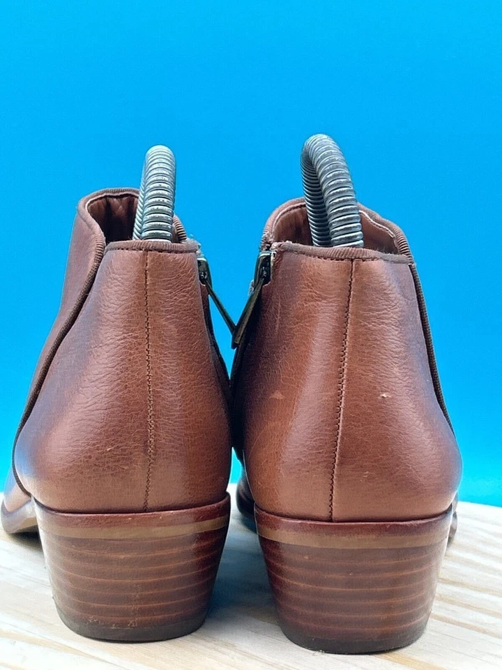 Botín Sam Edelman Petty para mujer talla 5,5 cuero marrón cremallera lateral cómodo Foto 3 de 4