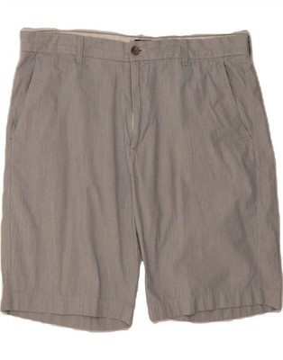 J. CREW Herren Club Chino Shorts W36 Large grau Nadelstreifen DU37