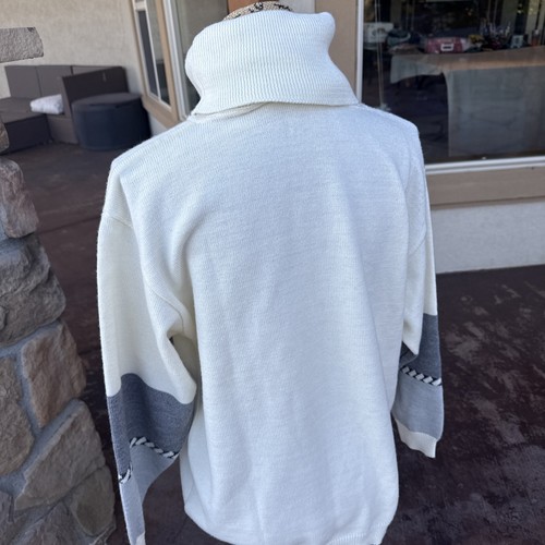 Suéter De Colección MARTELLO 50/50 Mezcla de Lana Cuello Alto Dinamarca Raro Tema Occidental - Imagen 8 de 19