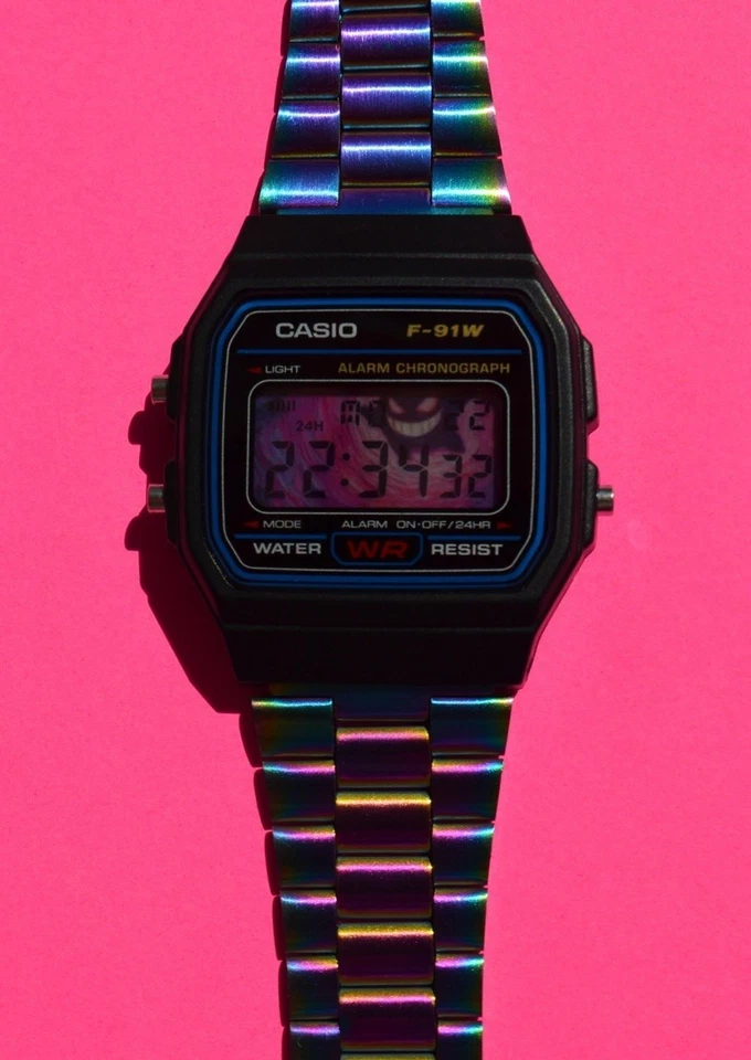 Custom "Gengar" 👻 Unique F-91W Casio Mod - Bild 4 von 4