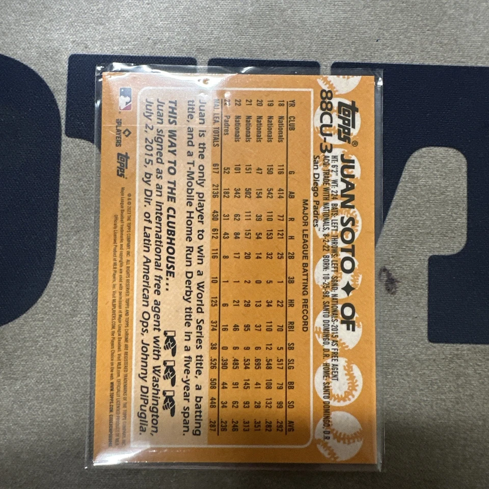 2023 Topps Chrome Update Baseball Juan Soto 35th Anniversary Padres Card #88CU-3 - Image 2 of 4