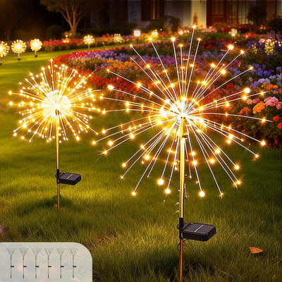 150 LED Solar Fireworks Lights - 8 Modes Outdoor Fairy Lights for Garden Decor
