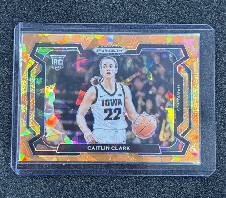 2024 Panini Prizm Draft Picks- Caitlin Clark #57 Orange Ice Prizm Variations(RC)
