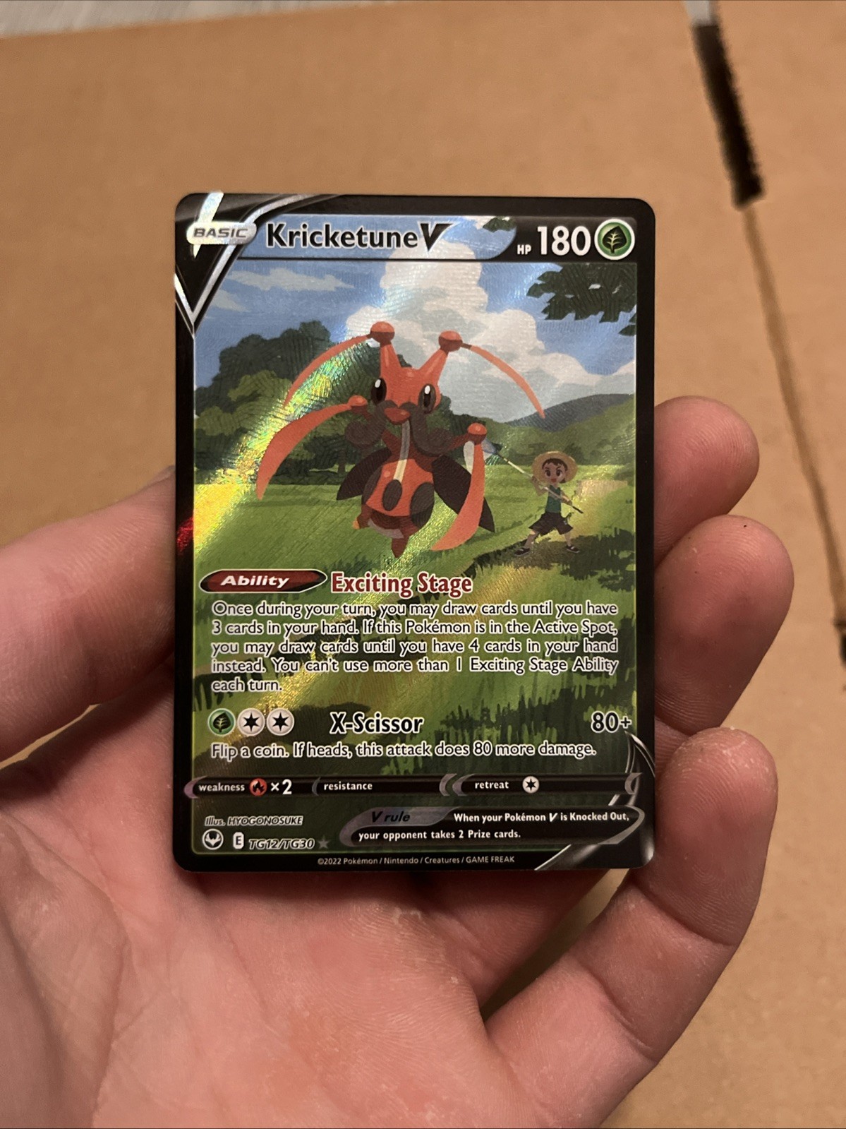 Kricketune V TG12/TG30 - SWSH12: Silver Tempest Trainer Gallery Pokemon TCG NM