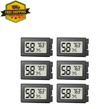 6 Pack Mini Hygrometer Indoor Humidity Meter, Small Digital Thermometer Humidity