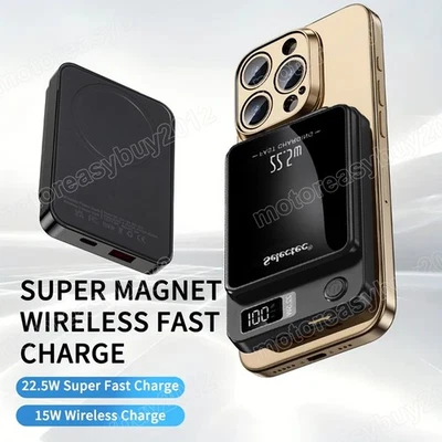MARKENLOS Mag/Safe Power Bank Wireless Magnetico 50000mAh PD per iPhone 16/15/14/13/12