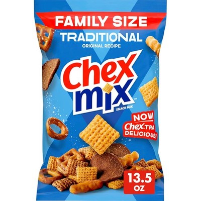 Chex Mix Traditional Savory Snack Mix Family Size 13.5 oz