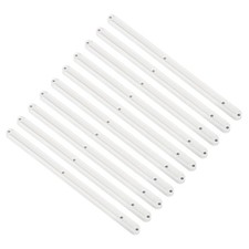 uxcell Drawer Slides, 10Pcs 300mm - Plastic Rails, Side Mounted White