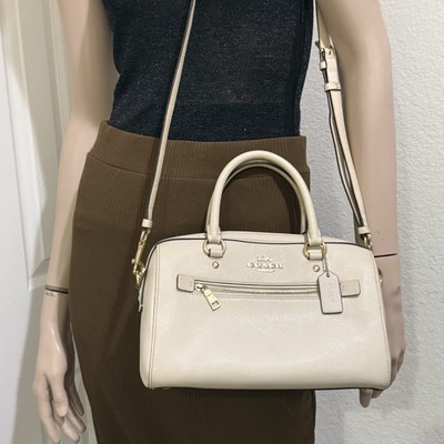 COACH 79946 Rowan Crossgrain Leather Satchel Shoulder Crossbody