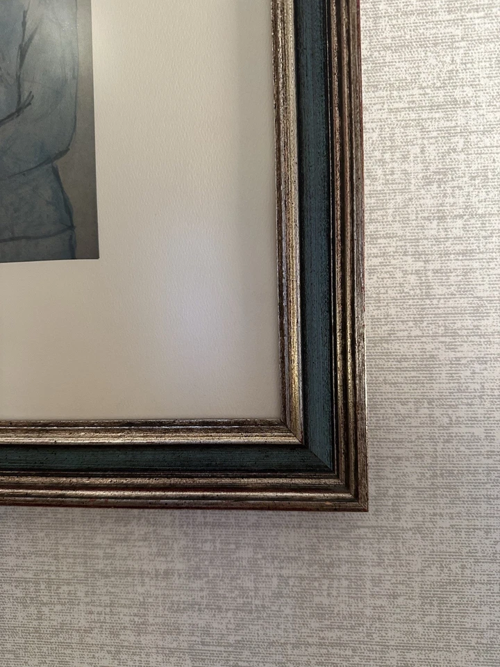 Винтажная гравюра Пикассо «Синий мальчик» 21 x 17 дюймов в рамке Shorewood Publishers Penn Prints  - Изображение 3 из 4