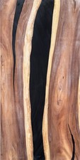 Epoxidharz Tischplatte River Table Schwarz Walnuss Massivholz 1800-900-40mm