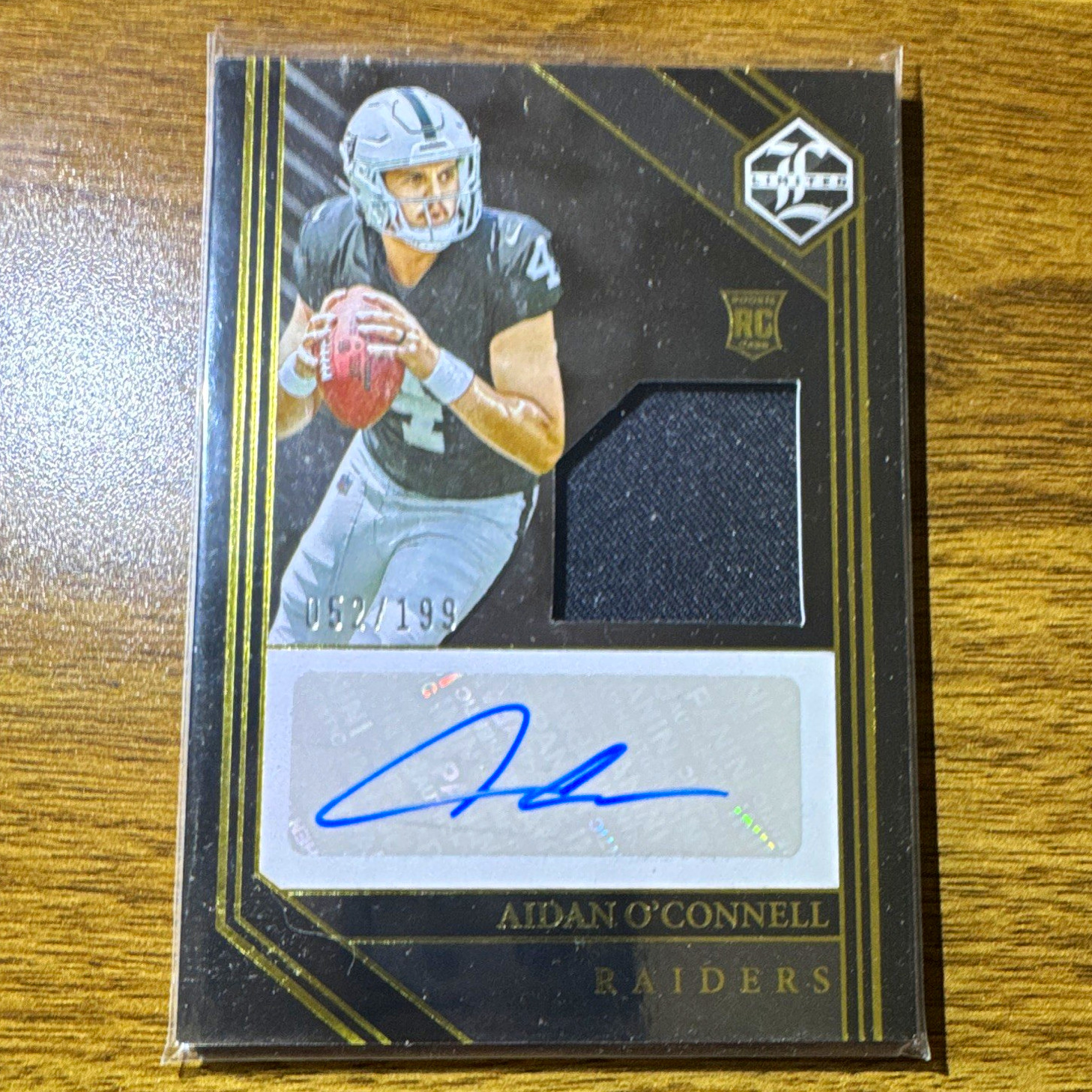 Aidan O'Connell Panini Limited #101 Autograph Silver Spotlight