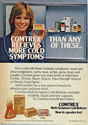 Vintage Magazine Small Page ad Comtrex Cold Medicine