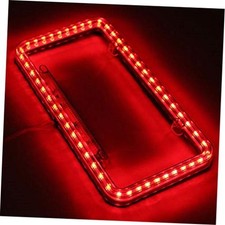 12 V 54 LED Color Light License Plate Frame Acrylic Plastic License LED-Red