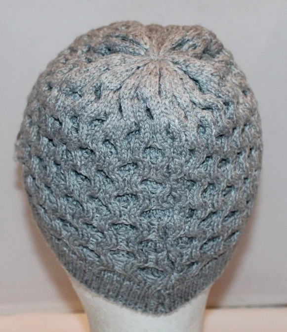 Mujer Calvin Klein Gris Cable Tejido Newsboy Sombrero Gorra Foto 4 de 4