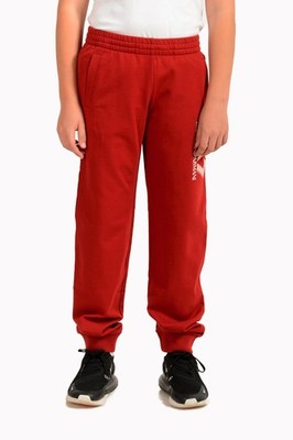 Emporio Armani EA7 Boys Red Logo Print Track Sweat Pants