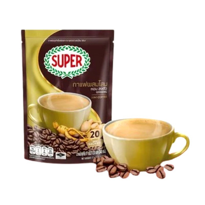 Super Coffee Ginseng Instant Latte Coffee 3in1 Sachets 17 x 20g.