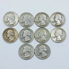 1940s Washington Silver Quarters Lot Of 10 #1