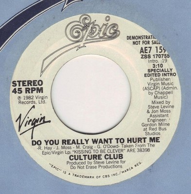 Culture Club - Do You Really Want To Hurt Me (7'', Single, Promo)