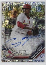2019 Bowman Chrome Prospect Speckle Refractor 178/299 Genesis Cabrera Auto 1u4