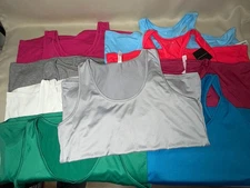 Lot Of 9 Women’s Tank Tops Size 2X/XXL Active - Amazon Essentials + See Pics