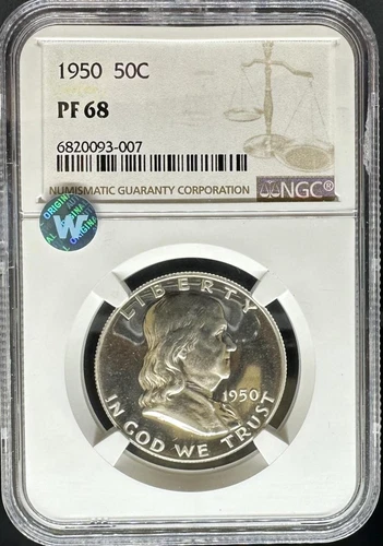 1950 Franklin Half Dollar PF68 NGC (#PA6820093007)