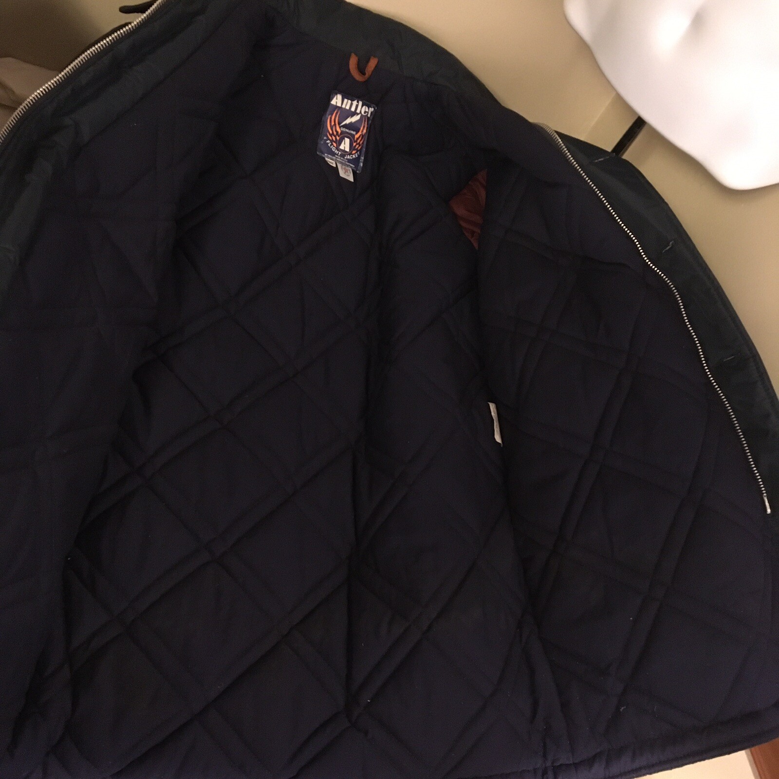 Antler Mens Flight Jacket Sz 38 USA Made New York City Housing