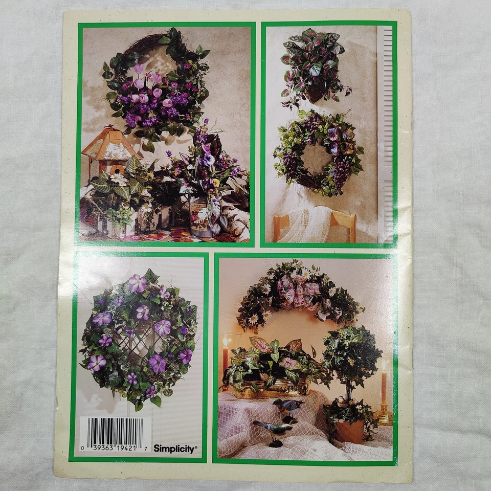 1996 Simplicity Glorious Greenery Artificial Silk Household Crafting Guide Book - Image 2 of 4
