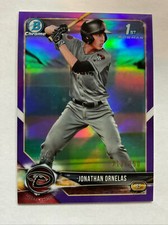 2018 Bowman Chrome Purple Refractor JONATHAN ORNELAS RC, RANGERS #BDC-29  /250