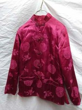 FFCO Fortune Vintage Traditional Maroon Padded Asian Jacket Size M