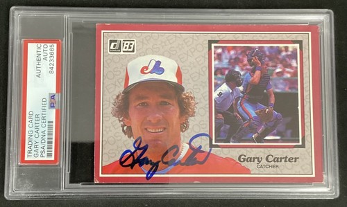 Gary Carter Signed 1983 Donruss Action All Star #58 Baseball Card Auto PSA/DNA - Picture 2 of 3