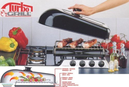 Fogacci 7365 Turbo Grill, Acciaio Inossidabile, Nero (N4i) - Foto 1 di 1