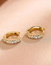 Aretes Argollas en Oro 10K Joyería Fina de Moda Regalos Para Mujer Pendientes