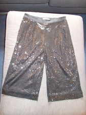 M&S Part Elasticated Waist Allover Sequinned Culottes 10-11y 146cm Black BNWT
