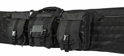 VISM Double Carbine Case 55" Tactical Dual Rifle Range Bag Shooting Hunting BLK - Image 2 of 4