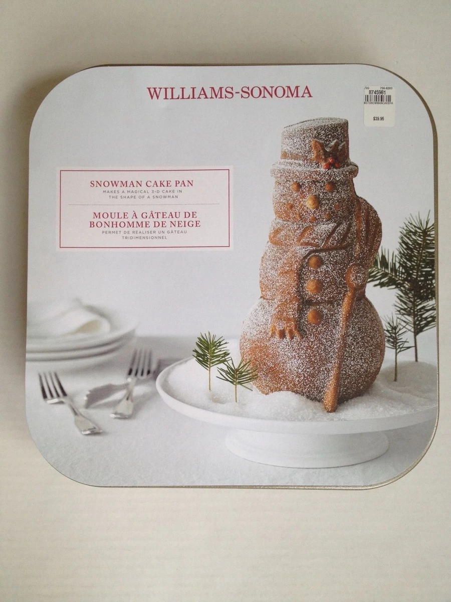 Williams Sonoma Nordic Ware 3D Snowman Cake Pan Baking Holiday Mold NEW