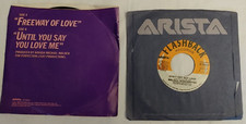 45 rpm 2 records Aretha Franklin Freeway of Love Melissa Manchester Don't Cry