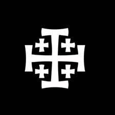 Cruz de Jerusalem Crusaders Cross Solid Vinyl Decal Sticker Jerusal m